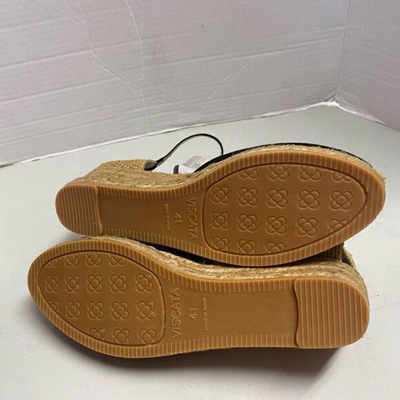 VISCATA Barcelona Women’s Wedge Espadrilles Size 41 US Size 10-10.5 Black New - Picture 11 of 12
